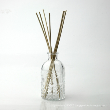 custom design luxury empty fancy cosmetic packaging clear glass reed diffuser bottle